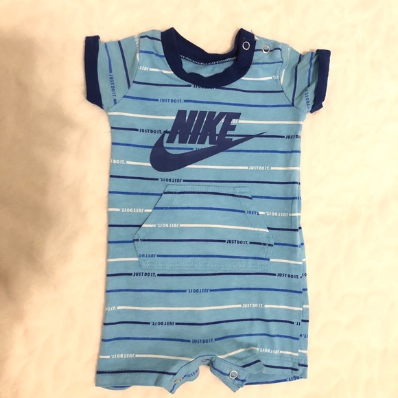 Nike Other - Nike Baby Boys Newborn Striped Jersey Romper